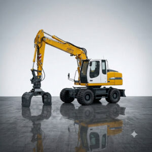 Excavator Liebherr A316 pe pneuri, cu graifer
