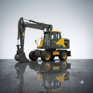 Excavator Volvo EW160E pe pneuri